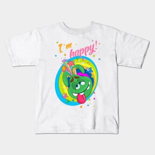 Funny smiling monster Kids T-Shirt